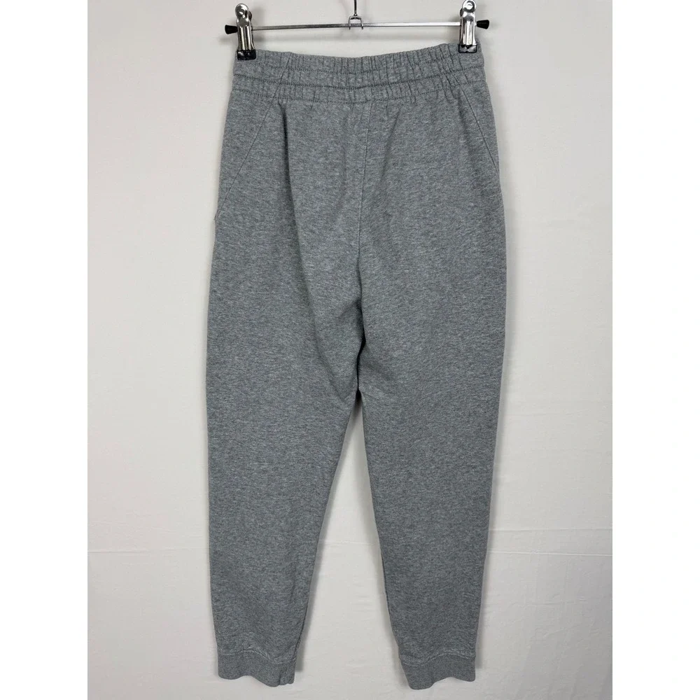 Nike Sweatpants Kids Large Gray Fleece Joggers Drawstring Pockets Logo